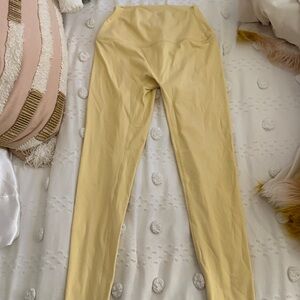 Yellow High-Waisted Leggings